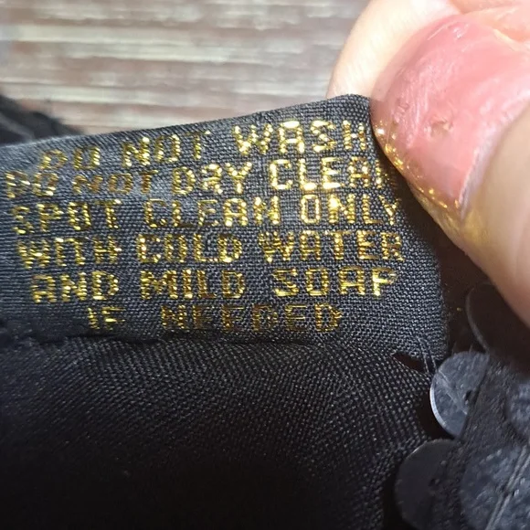 Ivana Trump Vintage Black Sequin Jacket Blazer Size XL Gold Trim Evening Bling - Picture 9 of 14